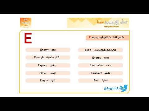 كلمات انجليزية تبدا بحرف e , كلمات انجليزية مترجمة تبدا بحرف ال e