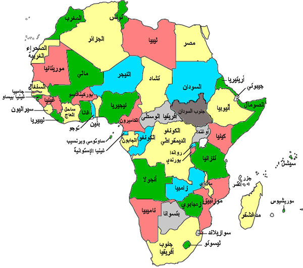 خريطة افريقيا بالعربي , كل ما تحب ان تعرفه عن القاره السمراء